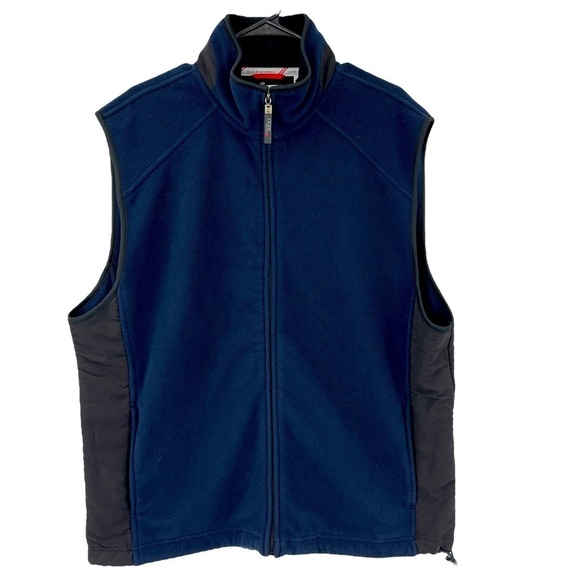 Izod performance X microtech fleece navy, Full, zip size large, - Picture 1 of 11